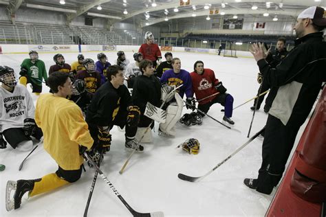 Francis faceoff at Tam O on Friday in the regional final. . Northview hockey coach